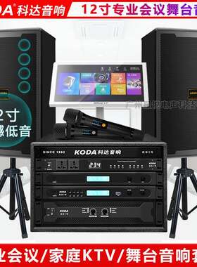 科达12寸专业会议音响大型舞台演出音箱家用10寸KTV卡拉ok音响套
