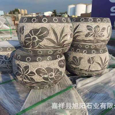 供应青石柱基石柱墩石青石仿古柱基石石墩柱顶石装饰摆件