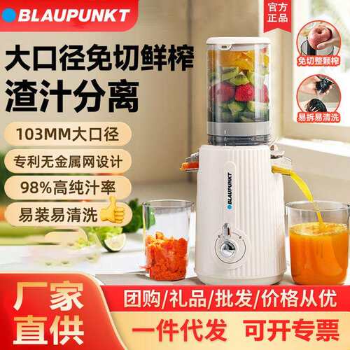 蓝宝榨汁机小型家用渣汁分离全自动大口径原汁机压榨果汁机YJ01
