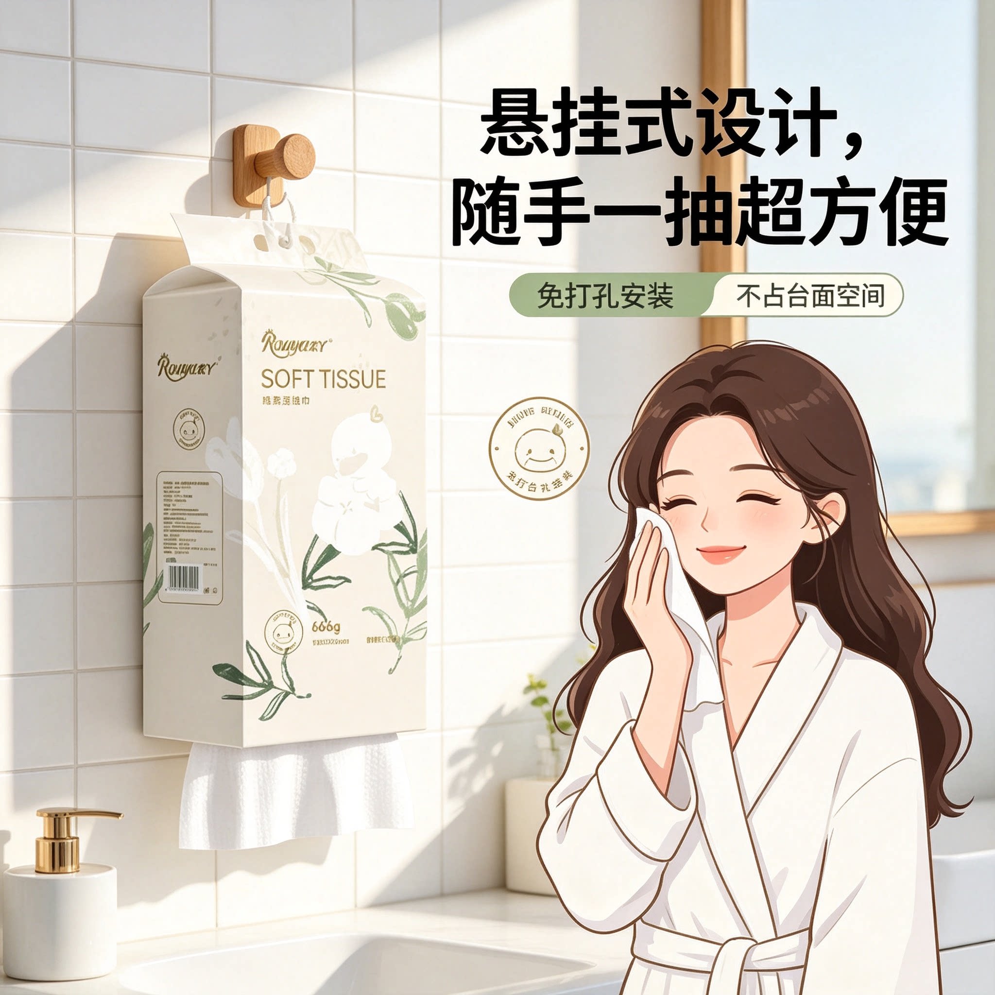 柔丫植物乐园绵柔巾666g