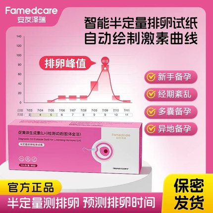 安友泽瑞半定量排卵试纸测排卵高精度备孕小程序数字结果排卵曲线