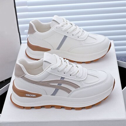 Clearance Dad Sneakers for Women 2026 New Style Comfortable Versatile Lightweight Thick-Soled Casual Sports White Shoes