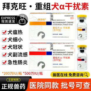 中科拜克旺200/500W犬干扰素狗细小犬瘟重组干扰素犬病毒副流感