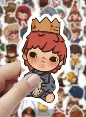 120张小野Hirono跑跑玛特手账贴纸手机壳笔记本电脑水杯装饰贴画