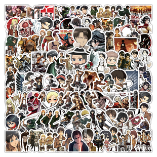 263张进击的巨人贴纸二次元艾伦三笠阿明利威尔人物周边diy装饰贴