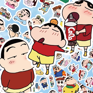 蜡笔小新防水贴纸卡通可爱贴画手机壳笔记本电脑充电宝行李箱粘贴