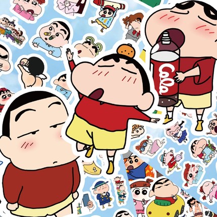 蜡笔小新防水贴纸卡通可爱贴画手机壳笔记本电脑充电宝行李箱粘贴