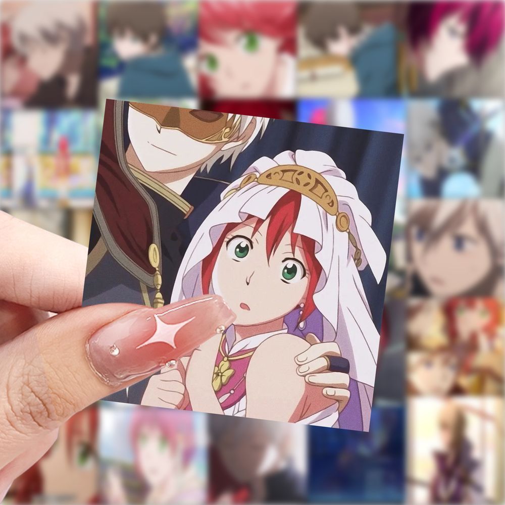 新款赤发白雪姬动漫贴纸周边白雪千二次元爆款手帐装饰手机壳贴画