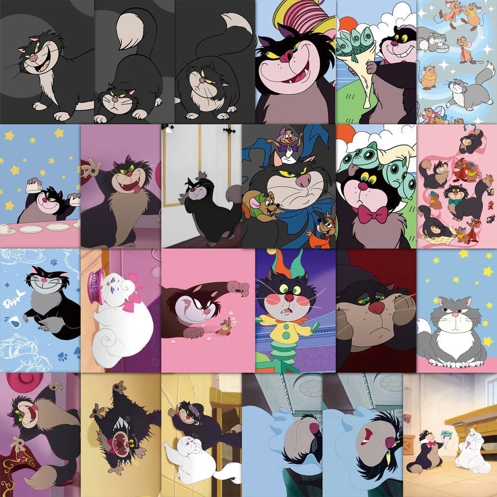 240张坏猫路西法贴纸仙履奇缘