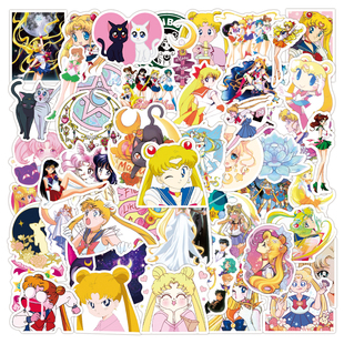 359张水冰月美少女战士贴纸月野兔二次元 饰贴画 动漫人物周边diy装