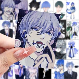 新款Deepseek拟人贴纸高颜值帅气周边装饰手账笔记本行李箱贴画