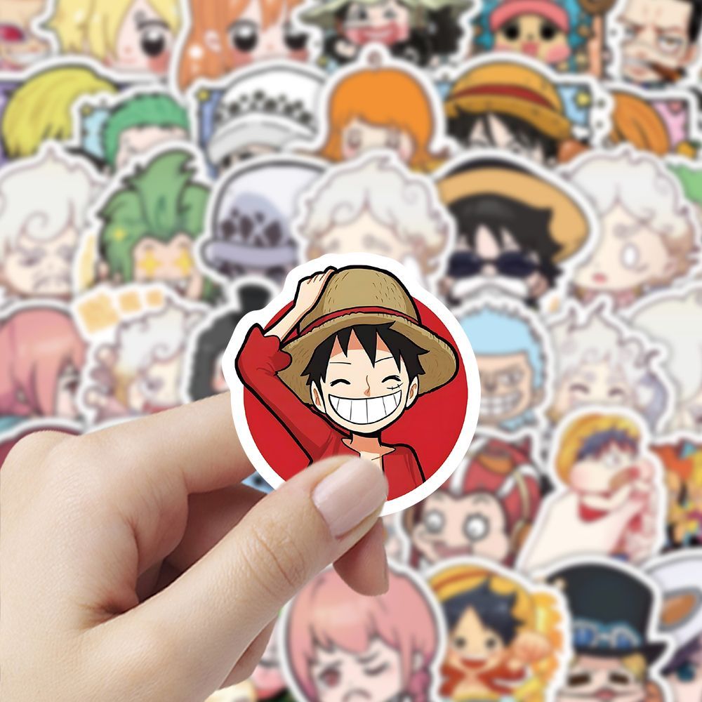 200贴海贼王可爱卡通人物贴纸diy手账素材贴画手机装饰桌面笔记本