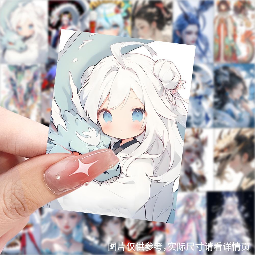 爆款龙族公主拟人头像贴纸卡通二次元装饰手机行李箱笔记本贴画