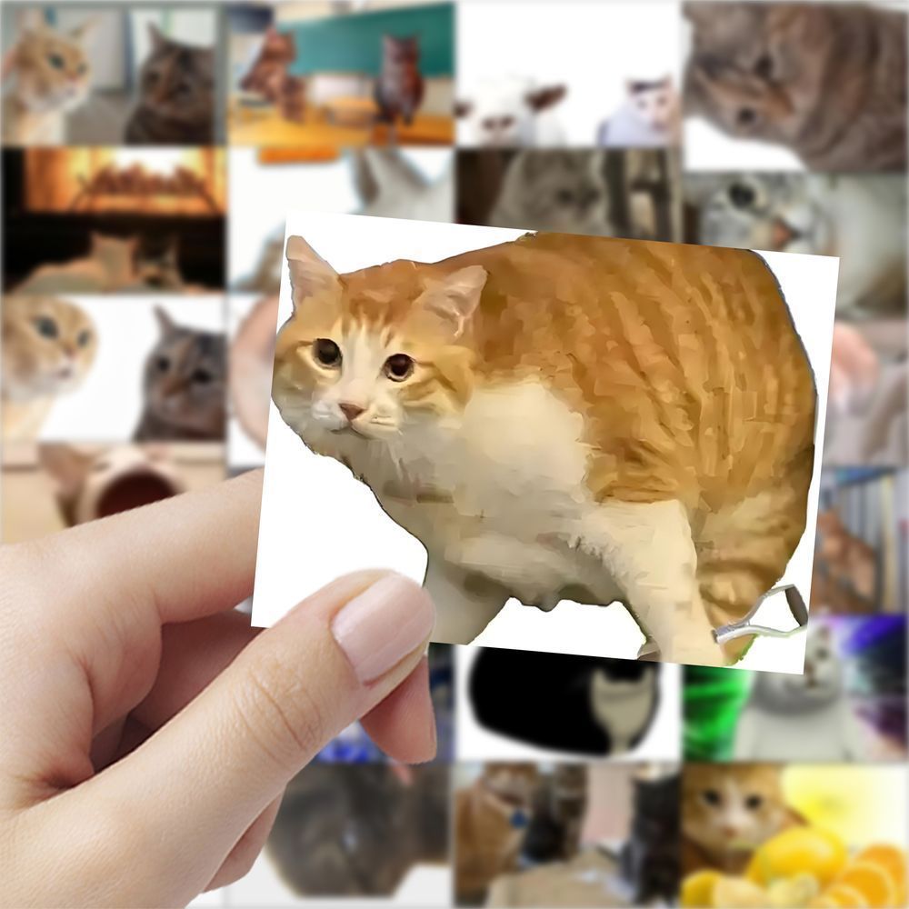 189张搞笑沙雕猫meme贴纸趣味抽象创意桌面手机手账装饰贴画防水