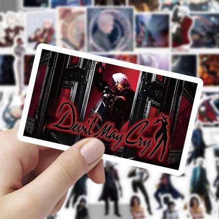 60张鬼泣贴纸热门游戏海报高颜值装饰手机壳笔记本电脑防水贴画