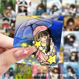 新款newmasus照片涂鸦贴纸卡通手绘创意手机手账diy装饰防水贴画