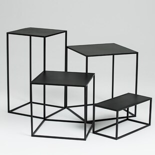 铁艺服装店装饰品陈列高低流水台落地中岛简约茶几橱窗模特展示架