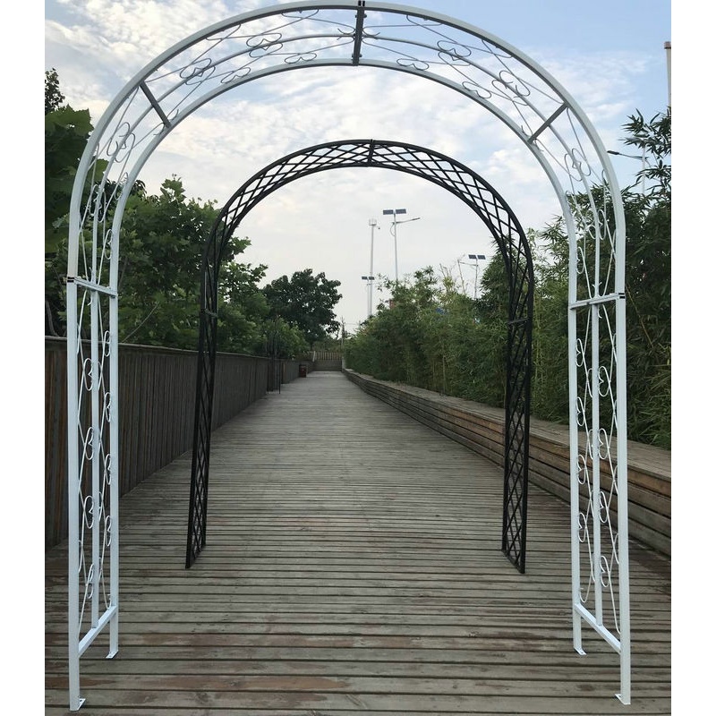 欧式铁艺拱门花架爬藤架庭院户外鲜花拱门月季爬藤庭院花园花支架