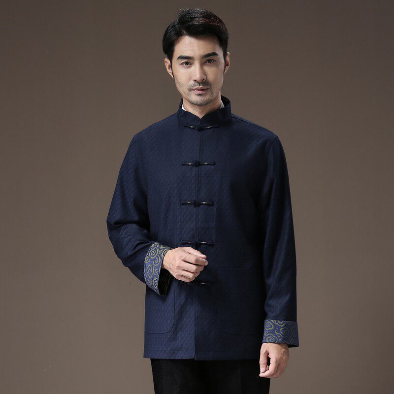 唐装男中老年外套秋冬季休闲中式长袖棉服盘扣高档复古加厚中山装,男装,唐装,淘宝优惠券,粉丝福利购,淘宝优惠卷