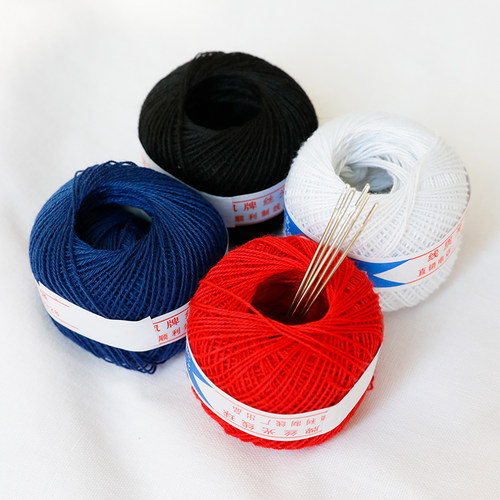 棉线球缝被子线棉线团手缝线缝纫机线球 被套线 缝被针  包邮