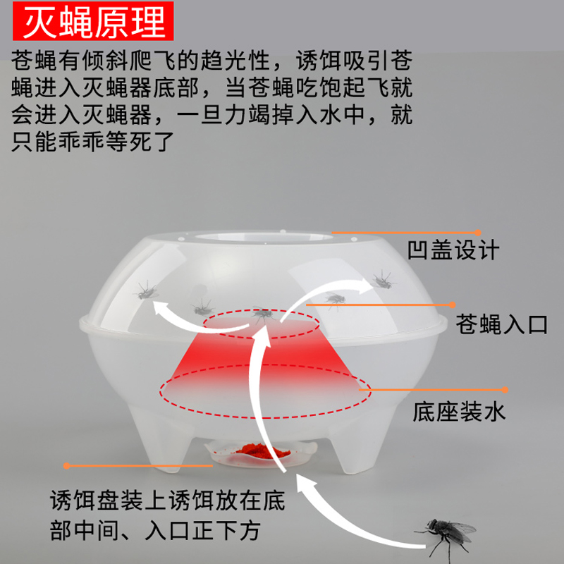 捕蝇器苍蝇笼诱饵去除抓驱苍蝇杀手贴灭苍蝇神器一扫光捕捉器克星