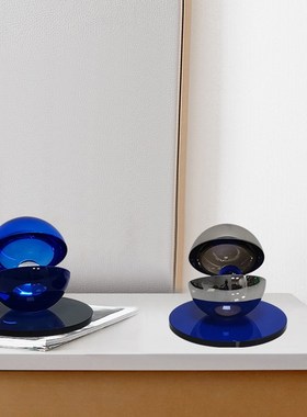 北欧轻奢白水晶家居摆件创意家居装饰品摆件客厅电视柜铁艺摆设