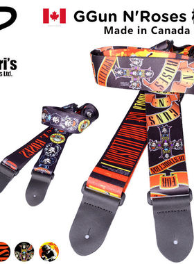 加拿大 Perris派瑞斯Gun N Roses枪花签名款皮/布制电木吉他背带