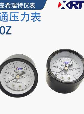 青岛希瑞特轴向压力表Y40Z气压液压油压表螺纹M10*1精度2.5级
