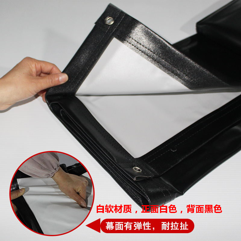 简易折叠背投软幕布双面成像影子橱窗玻璃展示屏幕60-400寸可定制