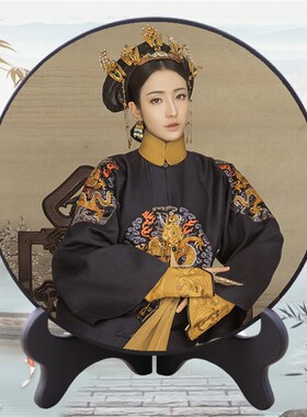 婚纱照片定制8/10/12寸摆台圆形复古风  中国风中式屏风摆台相框
