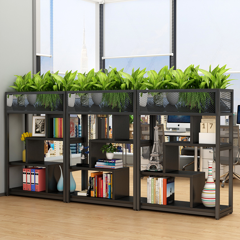 工业风置物架落地铁艺隔断装饰客厅餐厅屏风隔断墙办公室绿植花架