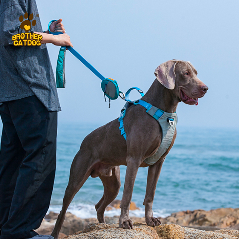 大狗防爆冲背心式胸背带金毛拉布拉多中大型犬背带遛狗绳狗牵引绳