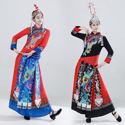 少数民族服装女畲族成人舞蹈服套装演出服帽子头饰表演服旅拍新款