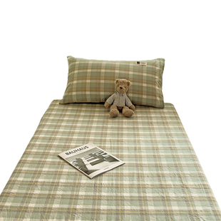 宿舍专用纯棉牀包80x190学生单人全棉牀罩0.9m褥子牀垫套防滑牀单