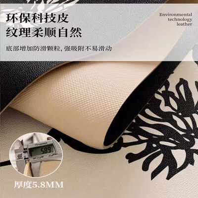 极简皮革加厚入户门地垫高级感门口进门换鞋脚垫子PVC可擦洗地毯