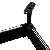 加厚衣柜挂衣杆大方型固定配件铝合金衣通杆衣架杆衣橱杆子法兰座