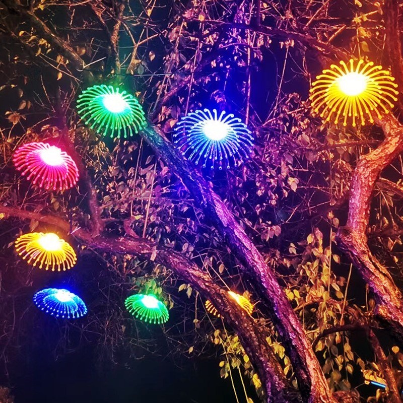 光纤灯水母灯琉璃灯呼吸灯户外防水七彩变色网红吊灯酒青吧装饰灯