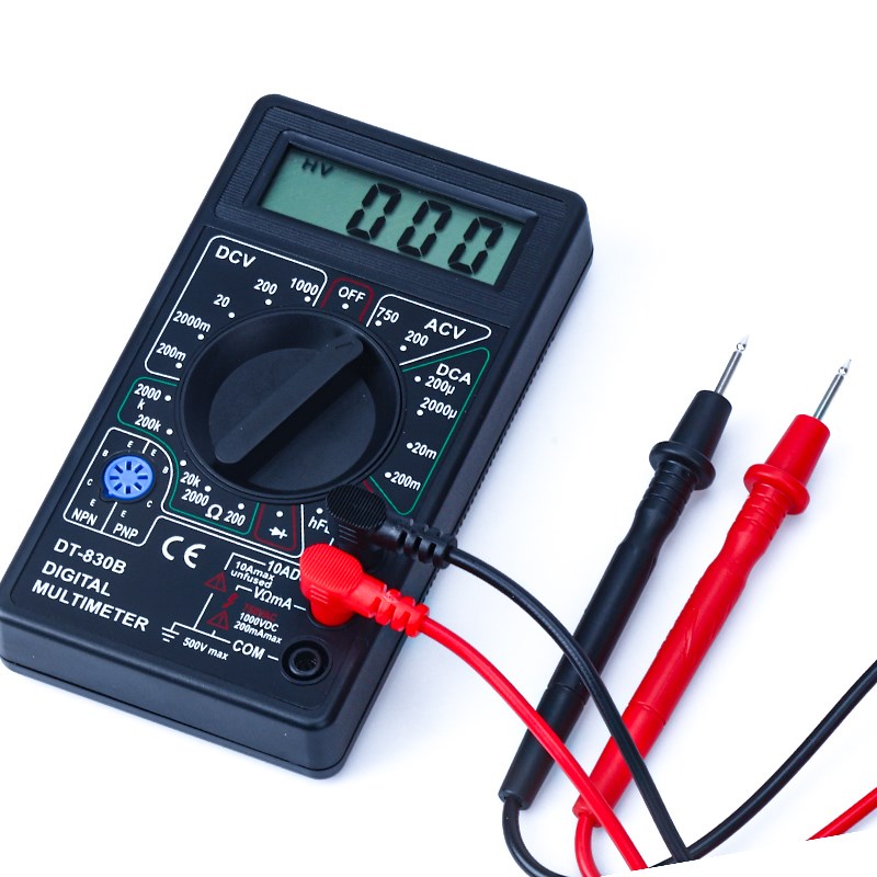 DT830B万能表套装 迷你三位半数字万用表测量电压电阻带表笔