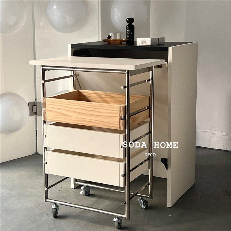 中古实木折叠桌多功能长方形隐形床头桌可移动小推车学习办公书桌,住宅家具,岛台,淘宝优惠券,粉丝福利购,淘宝优惠卷