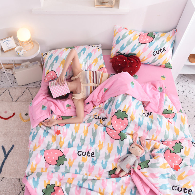 夏凉被全棉纯棉夏被可水洗棉被单人学生宿舍空调被夏季薄被子双人