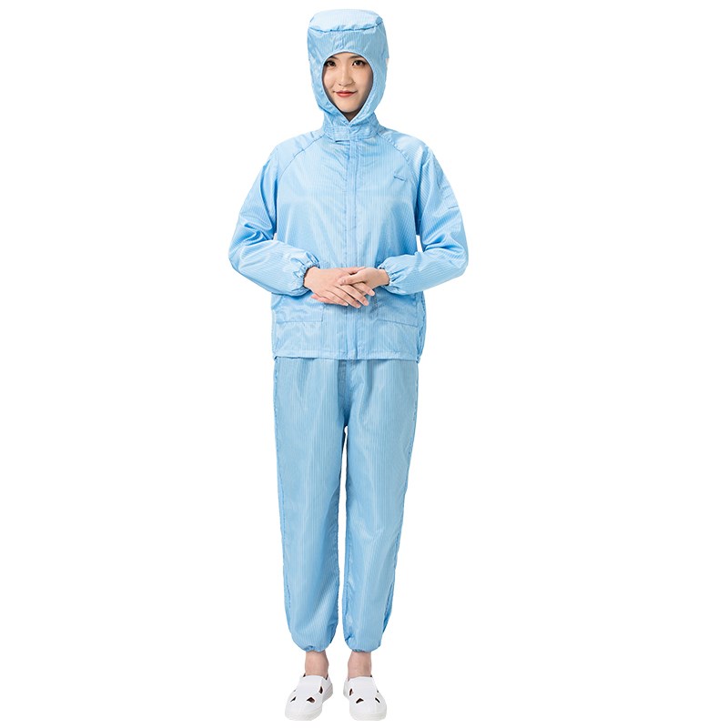 防尘工作服喷漆洁净养殖场防护分体式男无尘静电衣连体连帽全身女