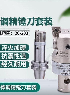 BT40EWN微调精镗加长镗孔范围20-203配1号2号3号刀座镗头镗刀套装