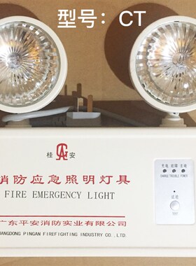 平安厂 桂安牌消防应急灯 双头LED照明灯 新国标防护验收灯具
