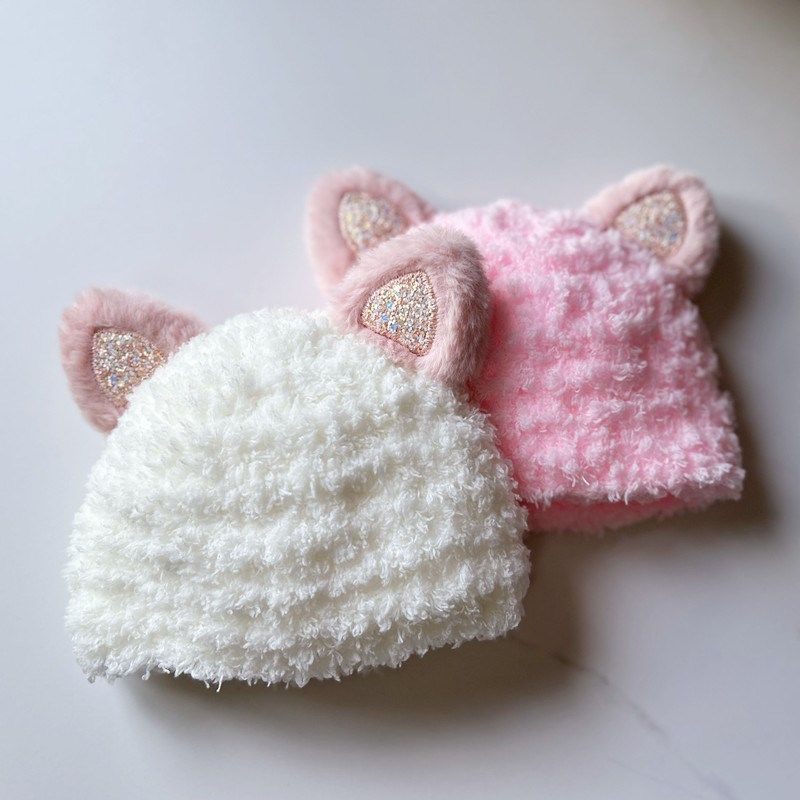 婴幼儿帽子冬季加厚宝宝护耳毛线帽女童可爱绒帽耳朵保暖无骨胎帽,童装/婴儿装/亲子装,帽子,淘宝优惠券,粉丝福利购,淘宝优惠卷