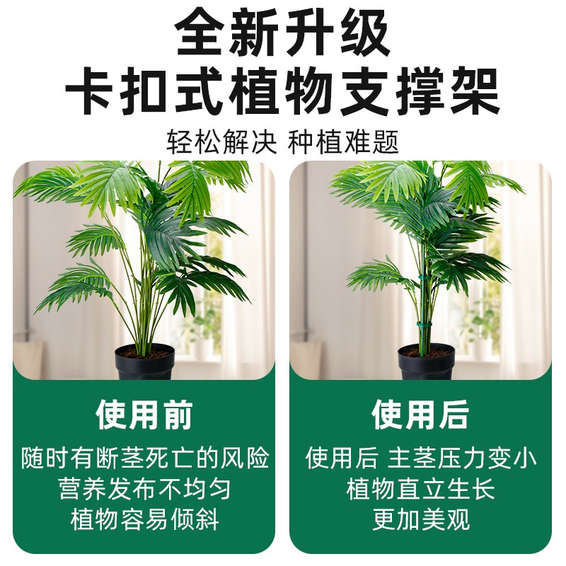园艺支撑杆花架固定器兰花支架专用固定神器扶持架花卉防倒伏固定