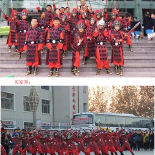 儿童盔甲将军演出服古代士兵服装 岳飞表演服角色扮演服铠甲满江红
