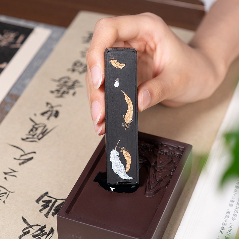 善琏湖笔 轻舞飞扬 油烟墨手工徽墨墨块墨条墨锭玄之斋毛笔书法专