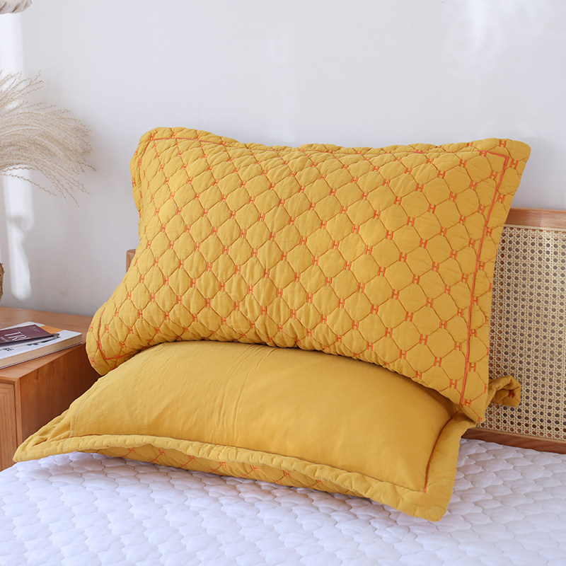 纯棉枕套一对装新款家用单人枕头套全棉纱布加厚款乳胶枕芯内胆套