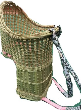 背篓背篼娃娃婴儿童宝宝小孩凉背篓背筐背椅背带椅子夹背儿竹编套