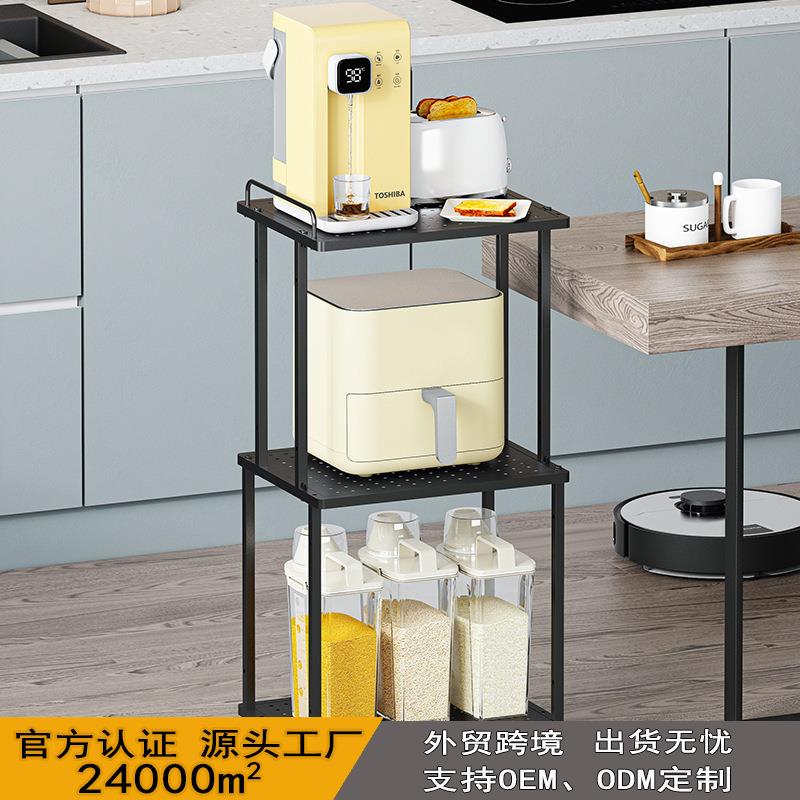 落地式小推车带把手 家用厨卫小家电置物架客厅零食架书房收纳架